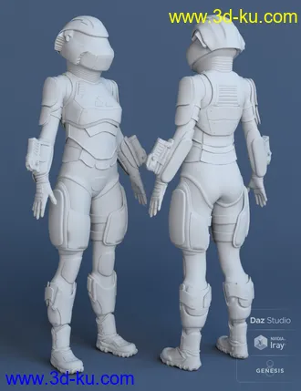 3D打印模型ExpansiveAPESuit for Genesis 8 Female的图片