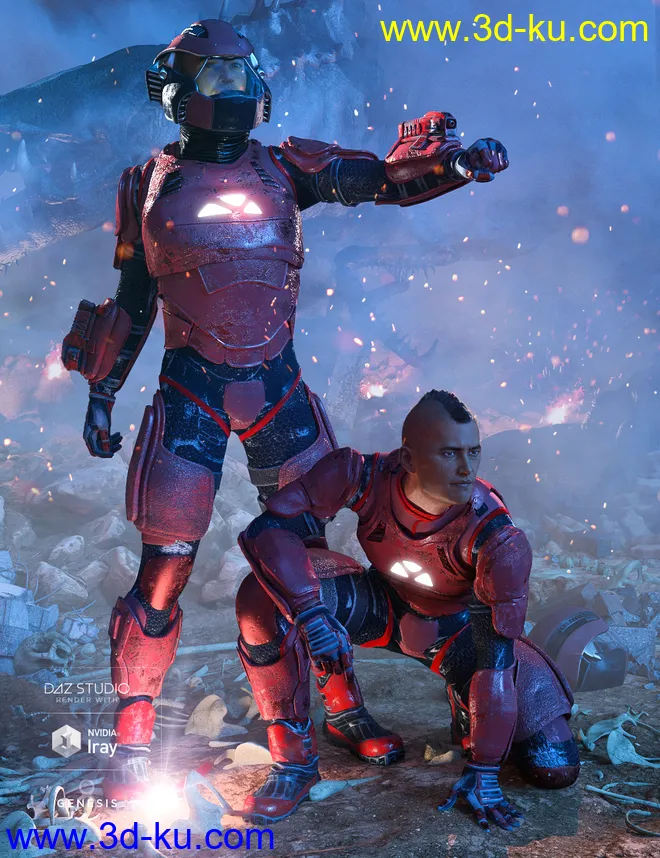 ExpansiveAPESuit for Genesis 8 Male模型的图片4