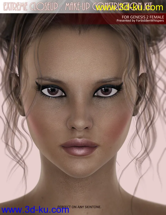 Extreme Closeup - Makeup for Genesis 2 Female(s)模型的图片3