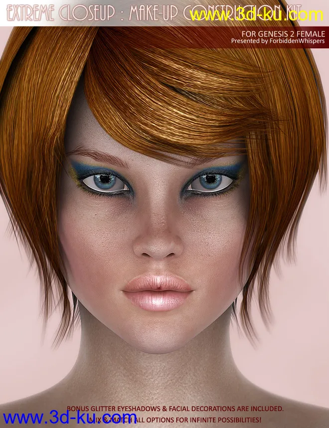 Extreme Closeup - Makeup for Genesis 2 Female(s)模型的图片4