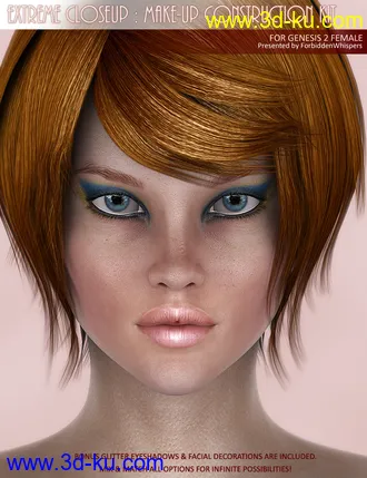 3D打印模型Extreme Closeup - Makeup for Genesis 2 Female(s)的图片