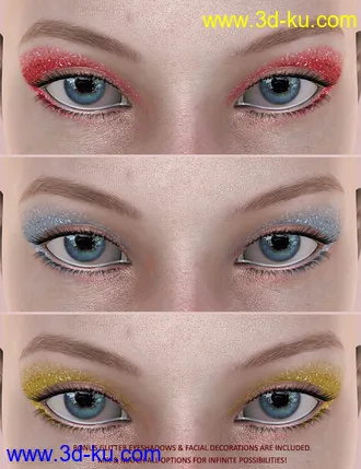 3D打印模型Extreme Closeup - Makeup for Genesis 2 Female(s)的图片