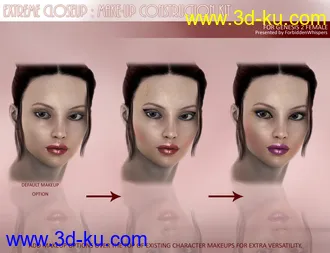 3D打印模型Extreme Closeup - Makeup for Genesis 2 Female(s)的图片