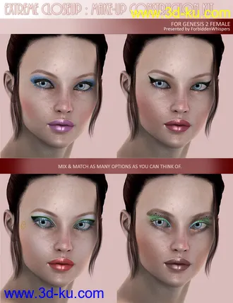 3D打印模型Extreme Closeup - Makeup for Genesis 2 Female(s)的图片