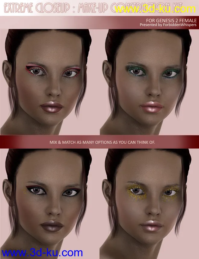 Extreme Closeup - Makeup for Genesis 2 Female(s)模型的图片10