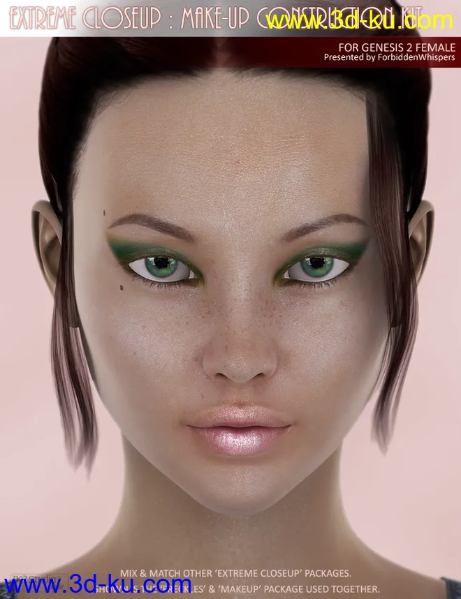 Extreme Closeup - Makeup for Genesis 2 Female(s)模型的图片11