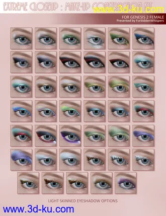 3D打印模型Extreme Closeup - Makeup for Genesis 2 Female(s)的图片