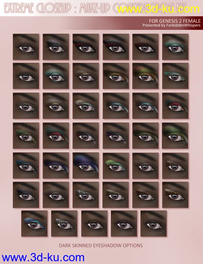 Extreme Closeup - Makeup for Genesis 2 Female(s)模型的图片15