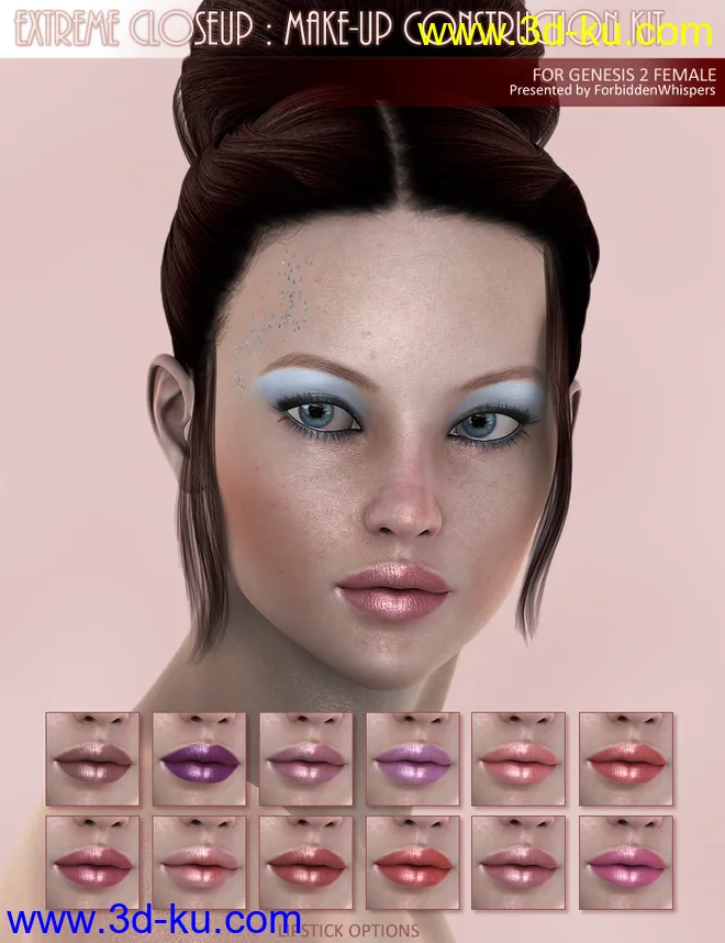Extreme Closeup - Makeup for Genesis 2 Female(s)模型的图片18