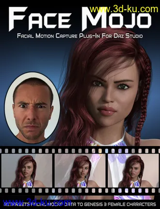 3D打印模型Face Mojo - Facial MoCap Retargeting for Genesis 3 Females的图片