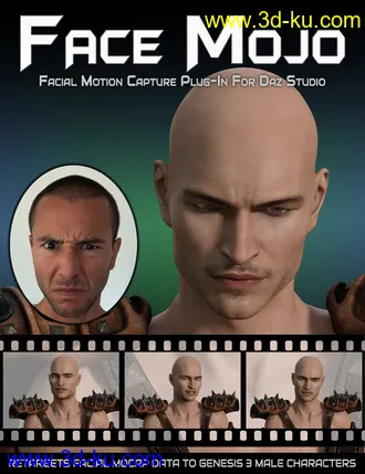 3D打印模型Face Mojo - Facial MoCap Retargeting for Genesis 3 Males的图片