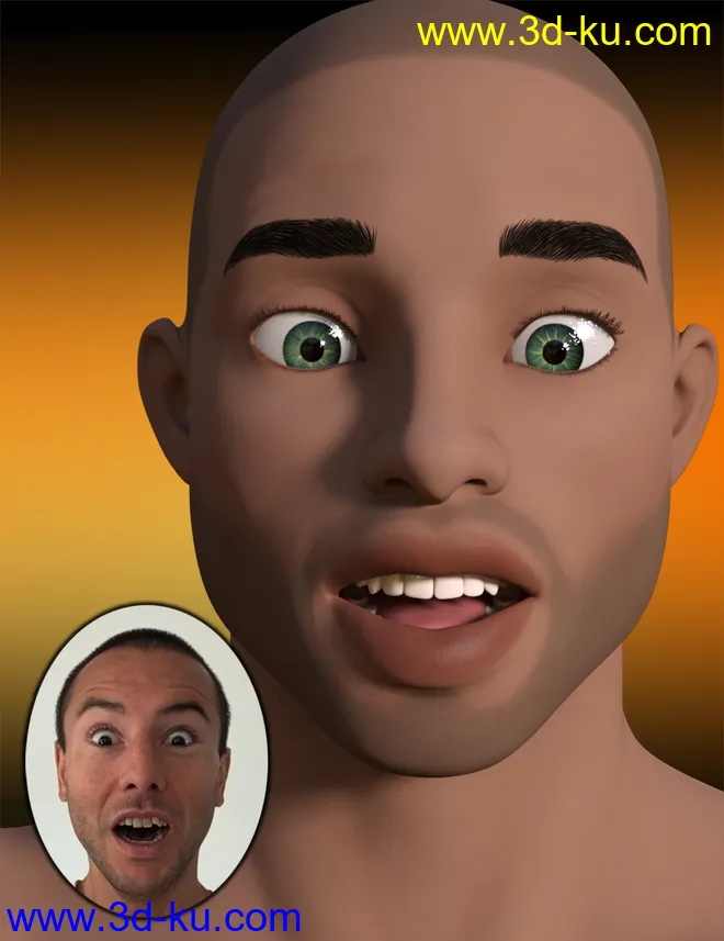 Face Mojo - Facial MoCap Retargeting for Genesis 3 Males模型的图片3