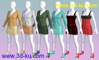 3D打印模型Fall Wardrobe for Genesis 8 Female(s)的图片