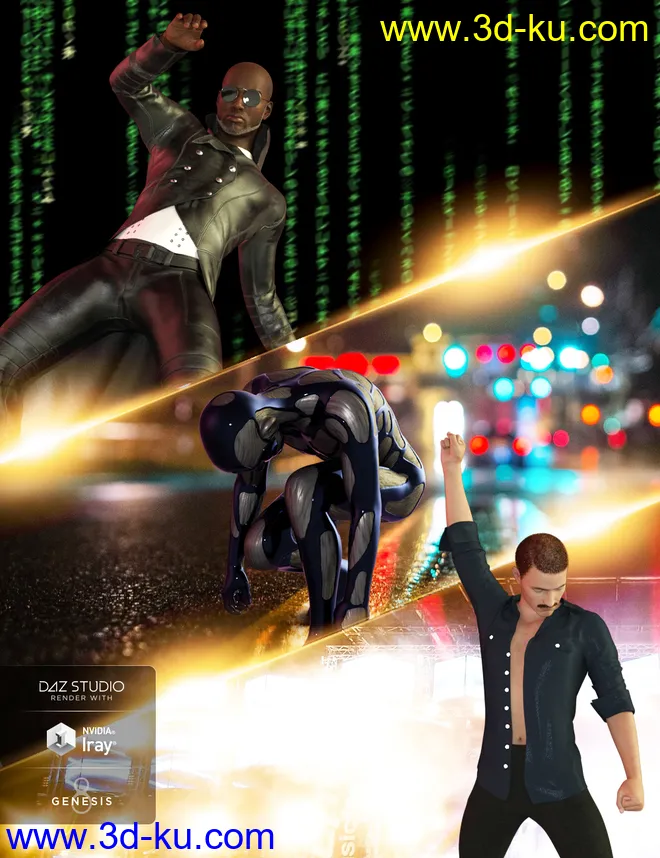 Famous Iconic Poses for Genesis 3 and 8 Male(s)模型的图片1