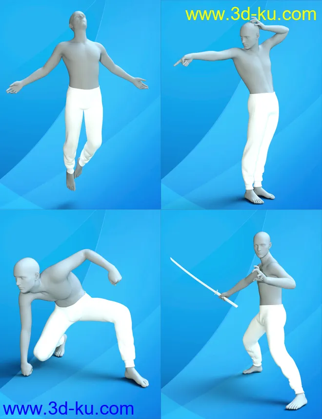Famous Iconic Poses for Genesis 3 and 8 Male(s)模型的图片2