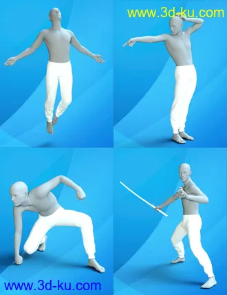 3D打印模型Famous Iconic Poses for Genesis 3 and 8 Male(s)的图片