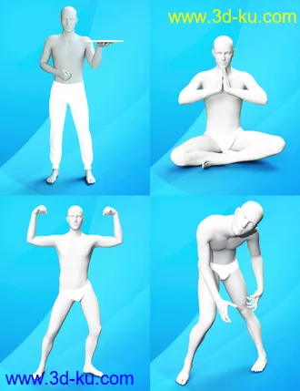 3D打印模型Famous Iconic Poses for Genesis 3 and 8 Male(s)的图片