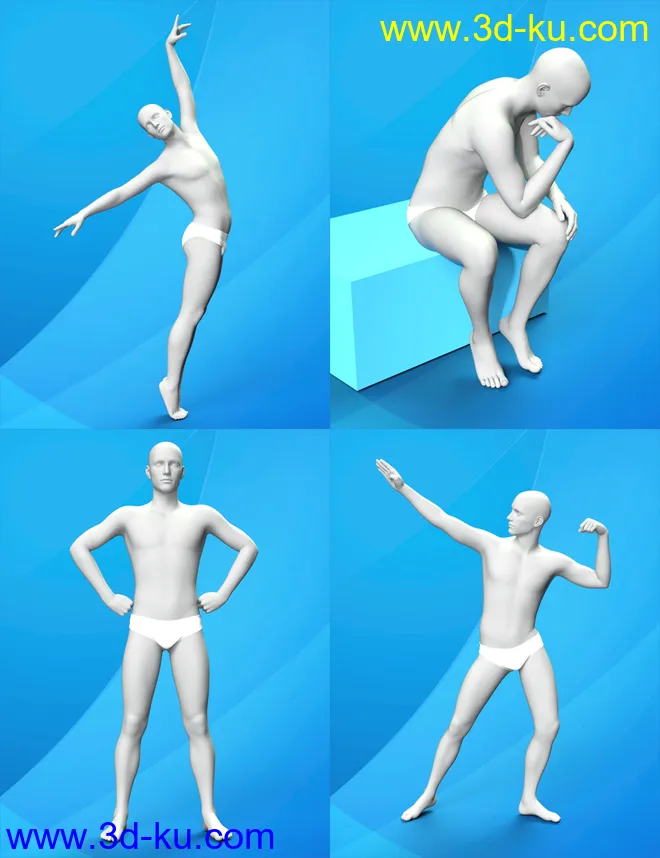 Famous Iconic Poses for Genesis 3 and 8 Male(s)模型的图片8