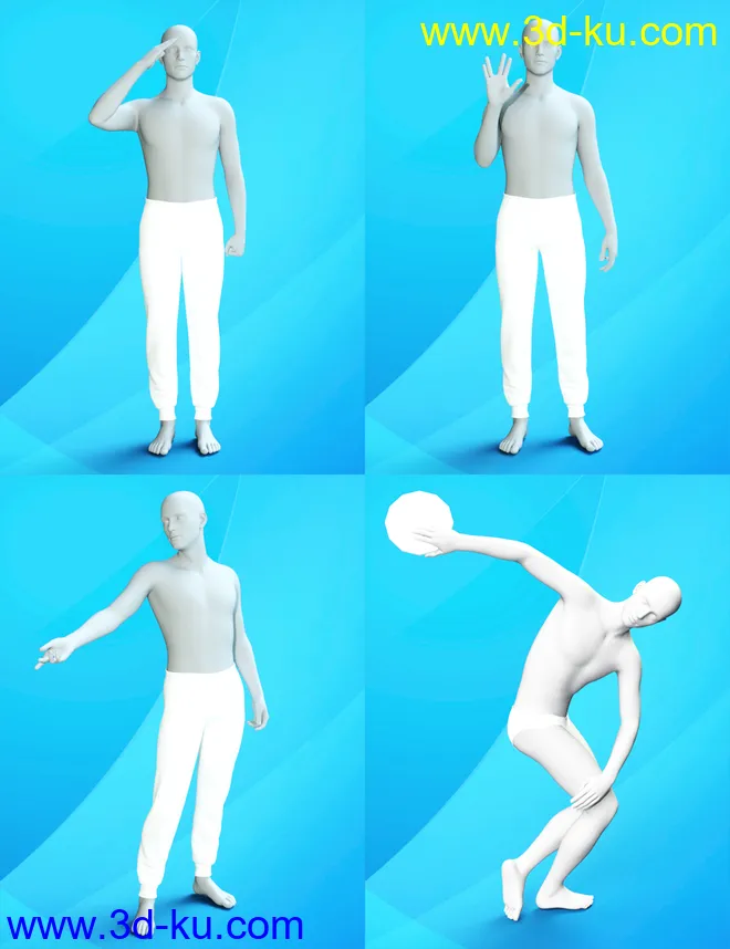 Famous Iconic Poses for Genesis 3 and 8 Male(s)模型的图片9