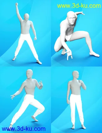 3D打印模型Famous Iconic Poses for Genesis 3 and 8 Male(s)的图片