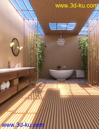 3D打印模型Fancy Japanese Bath的图片