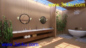 3D打印模型Fancy Japanese Bath的图片
