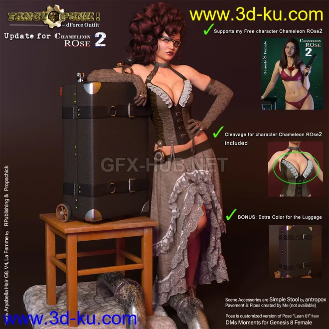 Fancy Punk_Genesis 8 Females_Update模型的图片1