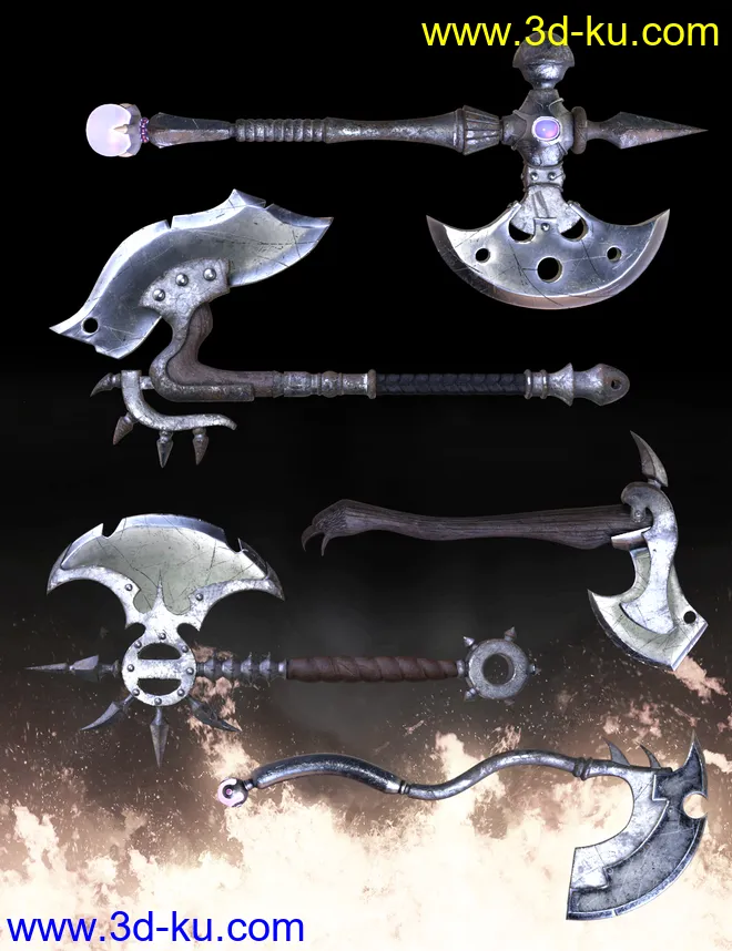 Fantasy Axes Collection Vol1 for Genesis 8模型的图片1