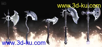 3D打印模型Fantasy Axes Collection Vol1 for Genesis 8的图片