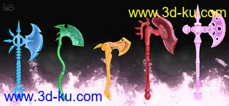 3D打印模型Fantasy Axes Collection Vol1 for Genesis 8的图片