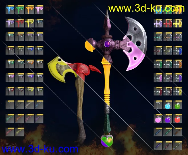 Fantasy Axes Collection Vol1 for Genesis 8模型的图片7