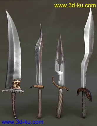 3D打印模型Fantasy Knife for Genesis 8的图片