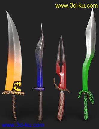 3D打印模型Fantasy Knife for Genesis 8的图片
