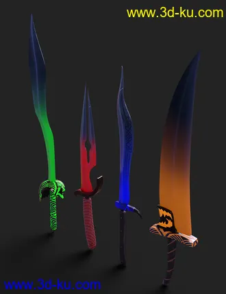 3D打印模型Fantasy Knife for Genesis 8的图片