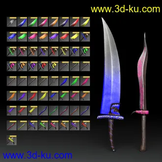 3D打印模型Fantasy Knife for Genesis 8的图片