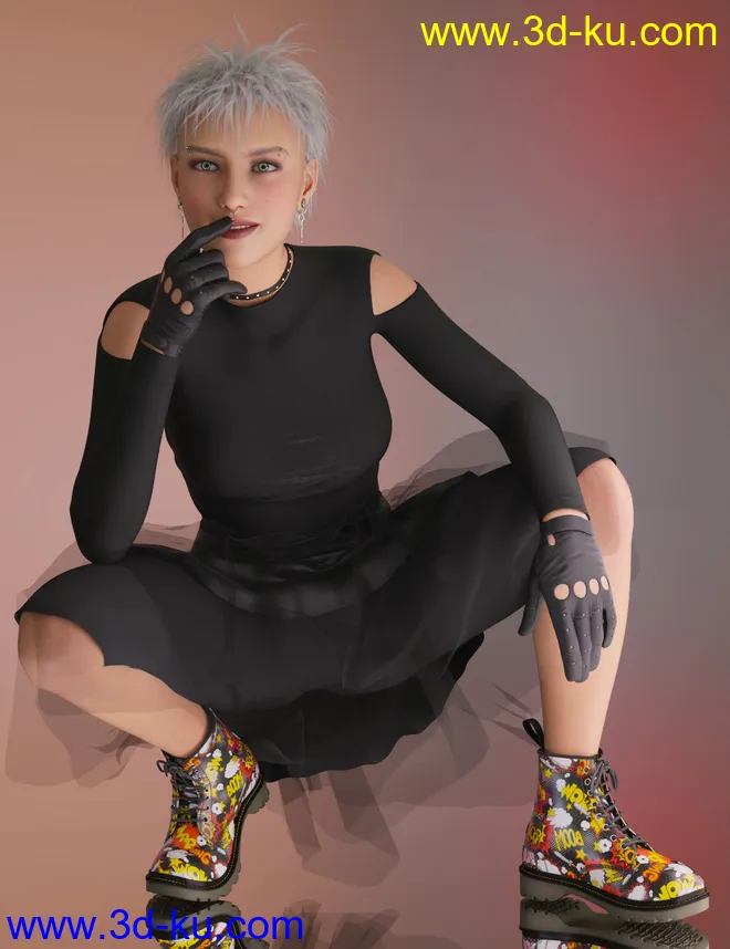 Fashion Basics - Classic Boots for Genesis 8.1 and Victoria 8.1模型的图片3