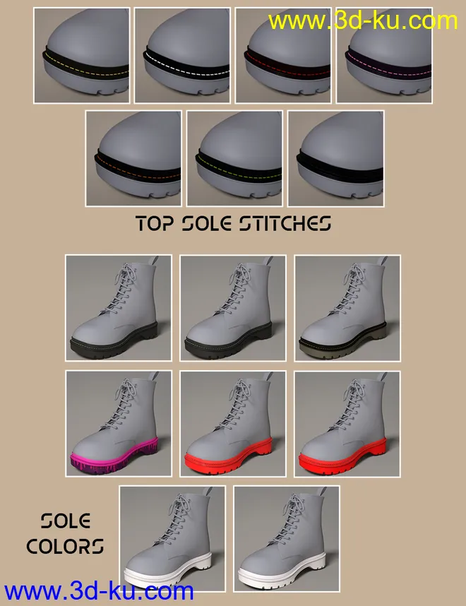 Fashion Basics - Classic Boots for Genesis 8.1 and Victoria 8.1模型的图片5