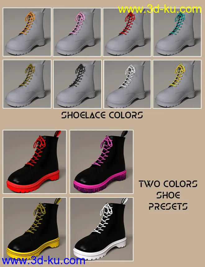 Fashion Basics - Classic Boots for Genesis 8.1 and Victoria 8.1模型的图片6