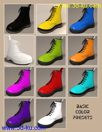 3D打印模型Fashion Basics - Classic Boots for Genesis 8.1 and Victoria 8.1的图片