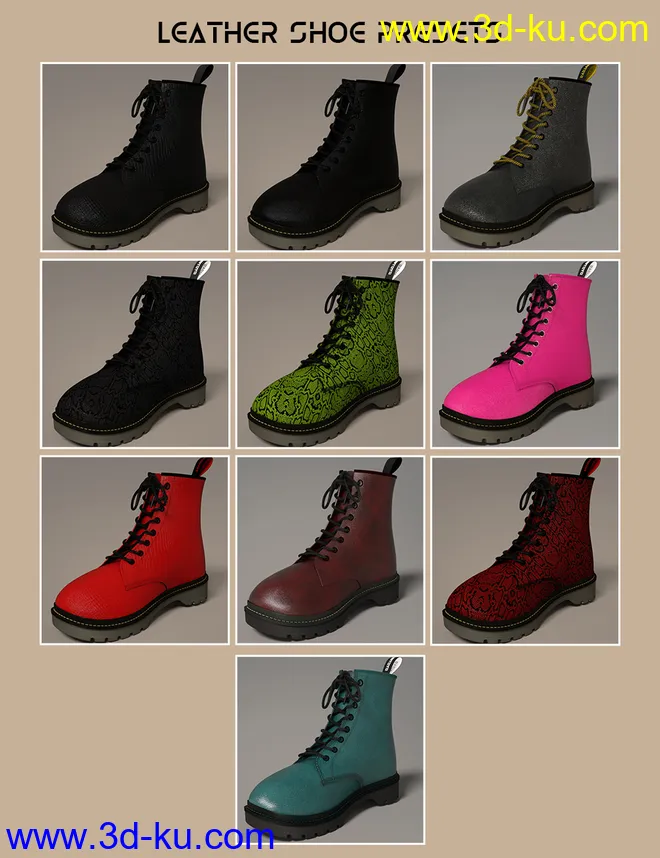 Fashion Basics - Classic Boots for Genesis 8.1 and Victoria 8.1模型的图片8