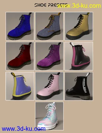 3D打印模型Fashion Basics - Classic Boots for Genesis 8.1 and Victoria 8.1的图片