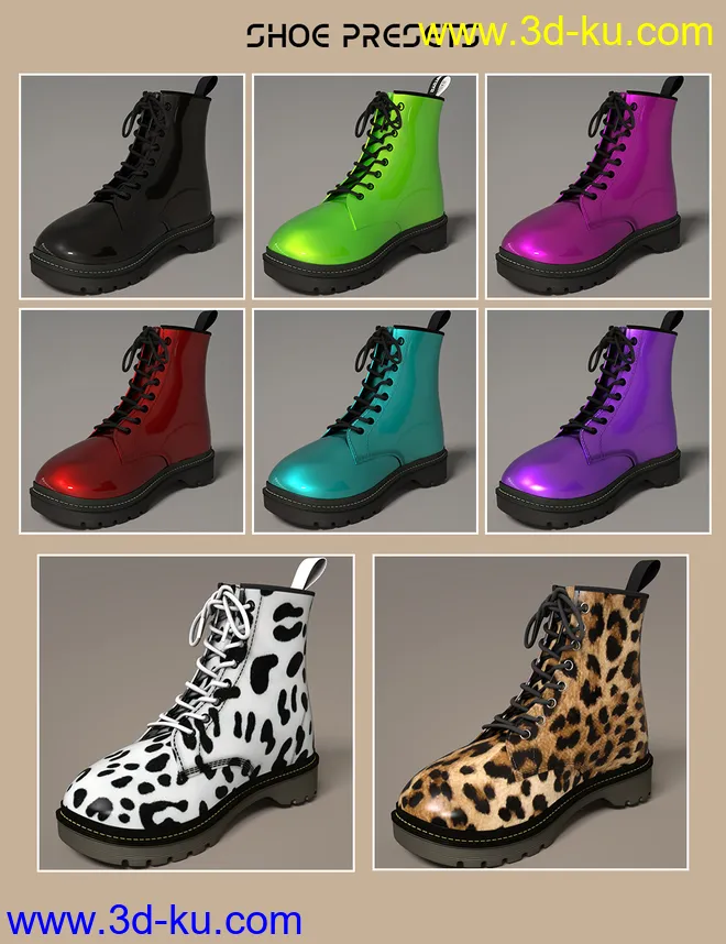 Fashion Basics - Classic Boots for Genesis 8.1 and Victoria 8.1模型的图片10