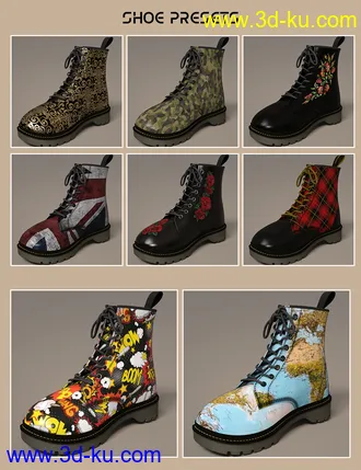3D打印模型Fashion Basics - Classic Boots for Genesis 8.1 and Victoria 8.1的图片