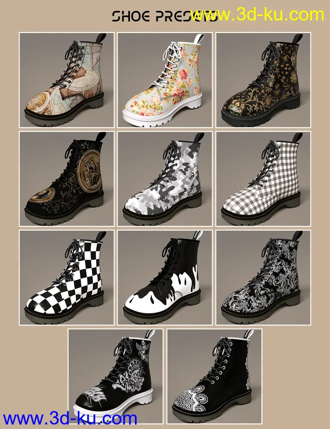 Fashion Basics - Classic Boots for Genesis 8.1 and Victoria 8.1模型的图片12