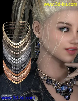 3D打印模型Fashion Chunky Jewelry I的图片