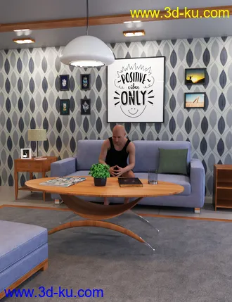 3D打印模型Fashion Living Room的图片