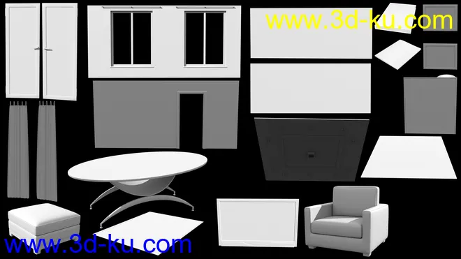 Fashion Living Room模型的图片8