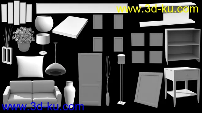 Fashion Living Room模型的图片9