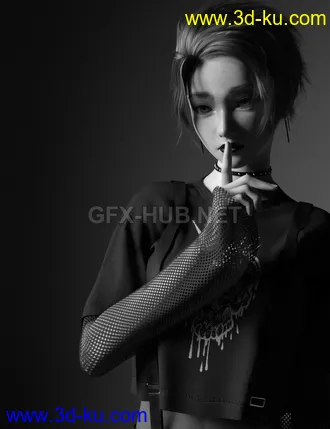 3D打印模型FE dForce Punk Street Outfit and Poses for Genesis 8 Females的图片