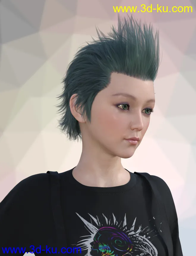 FE Short Hair Vol 3 for Genesis 8 Male and Female模型的图片2
